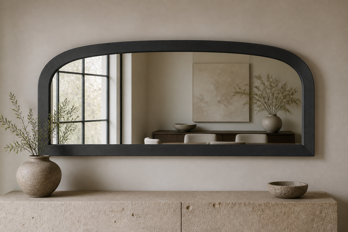 Sculptural detail of The Horizontal Arch Mirror