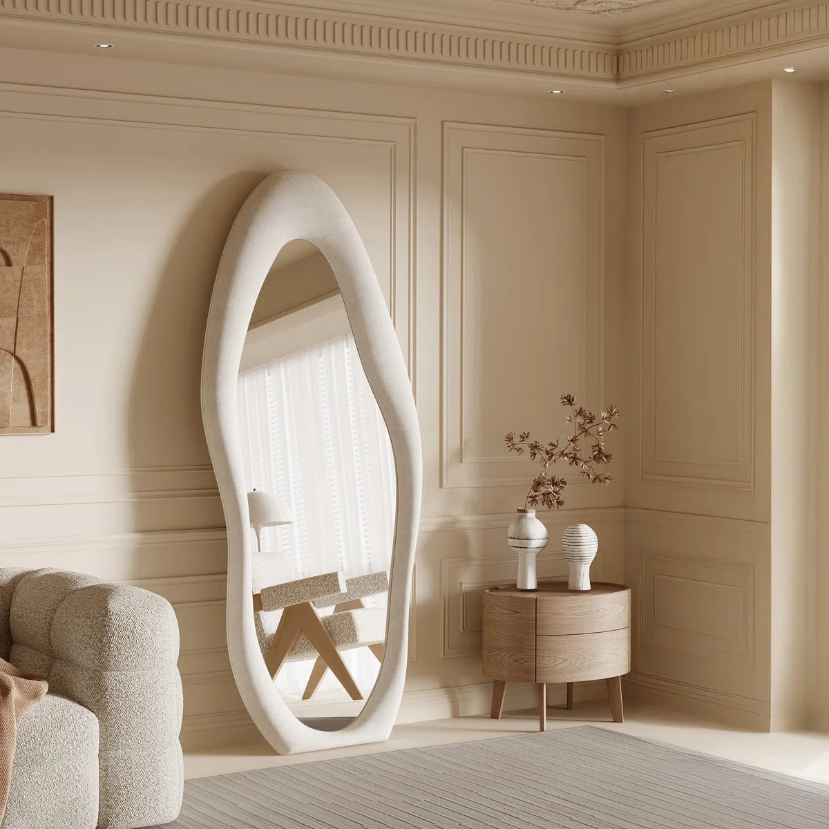 The Melt Mirror in a warm interior